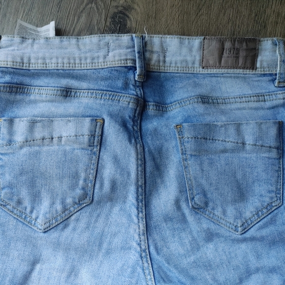 Zara Z1976 Trafaluc Denim TRF Women's Mid-rise Red Side Stripe Skinny Jeans Sz 2 - Picture 9 of 10